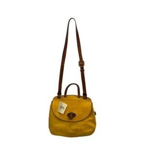 Henry Cuir for Barneys Infallible Crossbody Handbag Purse Yellow Leather $1870